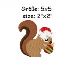 Christmas Squirrel 2x2